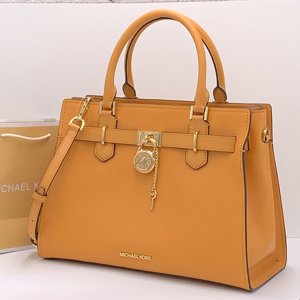 MICHAEL KORS HAMILTON MEDIUM SATCHEL 
 COLOR: Cider
NWT - Picture 2 of 16